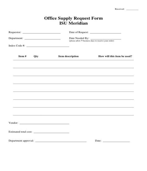 Free Office Requisition Forms In Pdf Excel