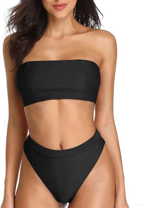 SpArt Conjunto De Bikini Sin Tirantes Para Mujer Con Parte Superior