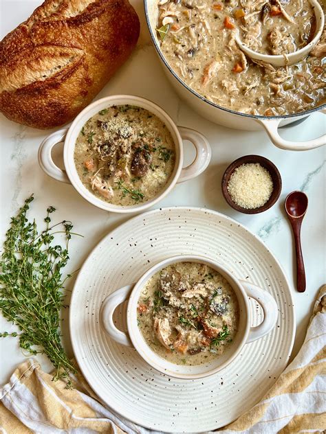 Creamy Chicken Mushroom And Wild Rice Soup A Sutherland Belle