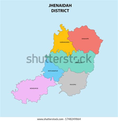 Jhenaidah District Map Bangladesh Stock Vector (Royalty Free ...