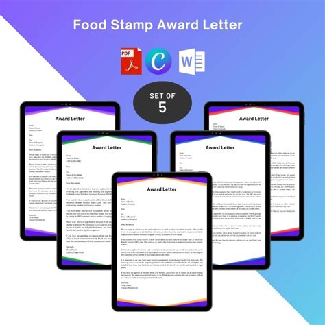 Food Stamp Award Letter Sample Template With Examples Word