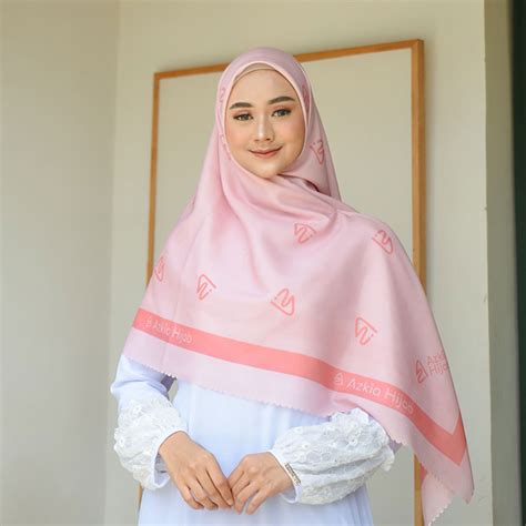 Square Premium Motif Logo Azkia Hijab Syar I And Fashionable