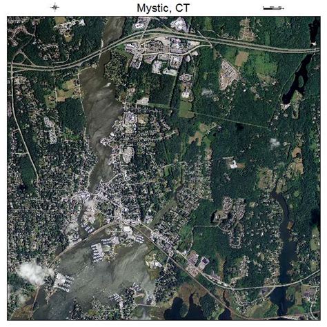 Aerial Photography Map Of Mystic Ct Connecticut