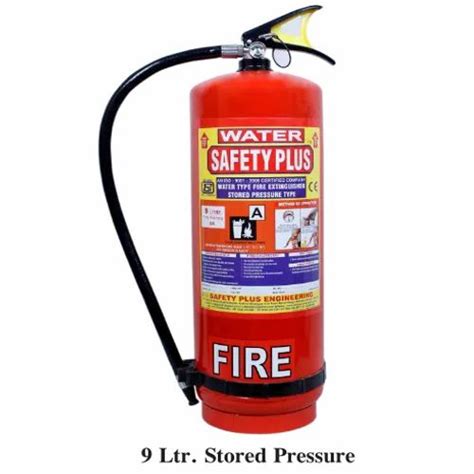 Safety Plus Mild Steel 9l Stored Pressure Water Co2 Fire Extinguisher