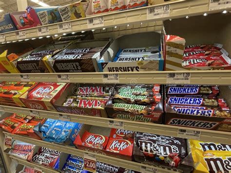 Ga Retail Grocery Store Check Out Candy Section And Prices Editorial