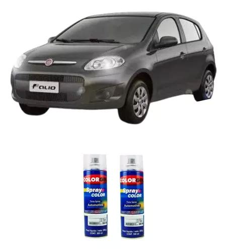 Tinta Spray Automotiva Fiat Cinza Cromo Verniz 300ml Parcelamento