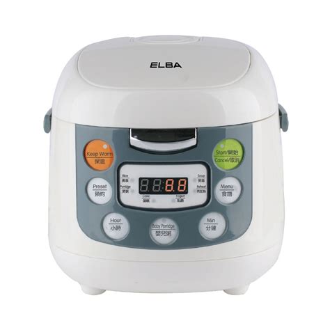 Elba Microcomputer Rice Cooker 1 0 L ERC E1060 WH Shopee Malaysia