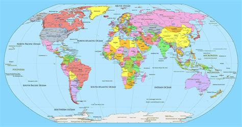 Political world map Robinson projection 27472346 Vector Art at Vecteezy