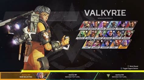 Valkyrie Character Select Screen Apex Legends Season 9legacy Youtube