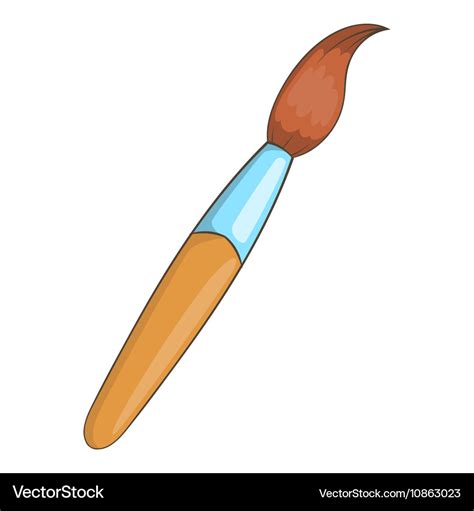 Paint brush icon cartoon style Royalty Free Vector Image