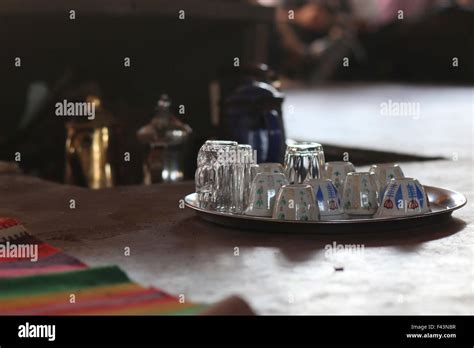 Bedouin Hospitality - serving tea to visitors. Israel, Negev Desert ...