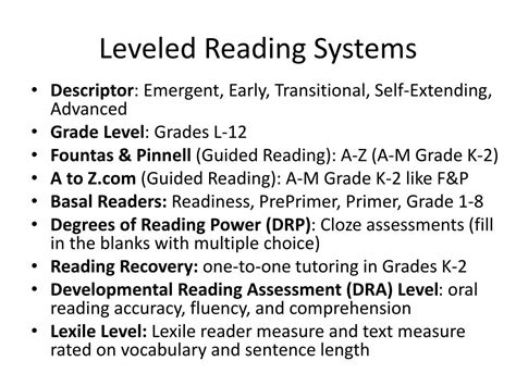 making sense  leveled reading systems powerpoint