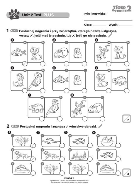 Tiger And Friends 2 Unit 2 Test Pdf