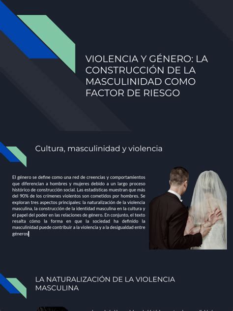 Violencia Y Género La Construcción De La Masculinidad Como Factor De Riesgo Pdf