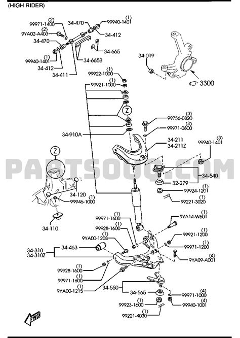 Chassis Axle Suspension Brake Steering Mazda Bt General China