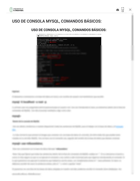Solution Uso De Consola Mysql Comandos Basicos Studypool