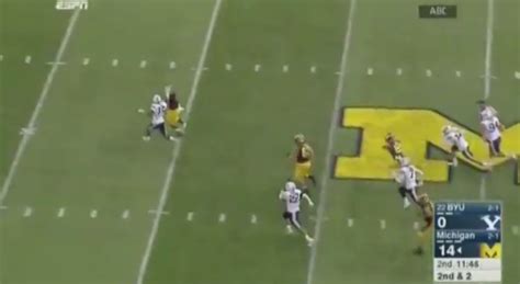 Michigan Rb Deveon Smith Goes Beast Mode On Byu For Yard Td Video