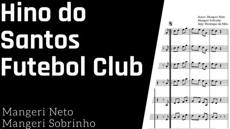 Hino Do Santos Partitura Scores For Music Youtube