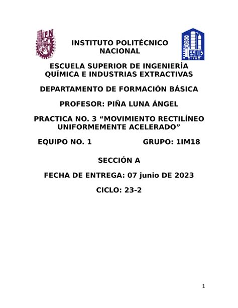 Pract B Instituto Polit Cnico Nacional Escuela Superior De