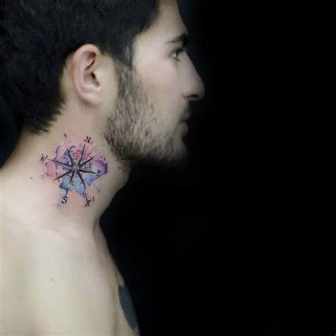 40 Watercolor Compass Tattoo Designs For Men