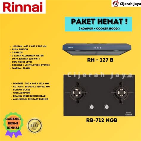 Jual Rinnai Paket Kompor Gas Tanam Tungku Rb Ngb Rb Ngb