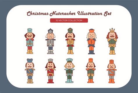 Premium Vector Christmas Nutcracker Set