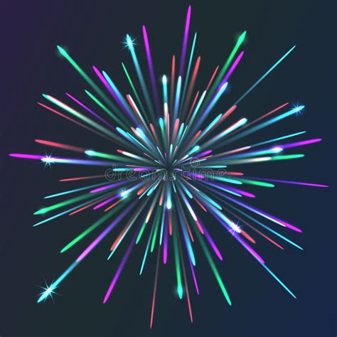 Vector fireworks stock vector. Illustration of happy - 135165150