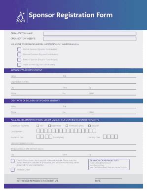 Fillable Online Sponsorships Fax Email Print PdfFiller