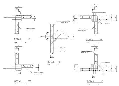 Joint Beam And Column Reinforcement Section Details Are Given In This