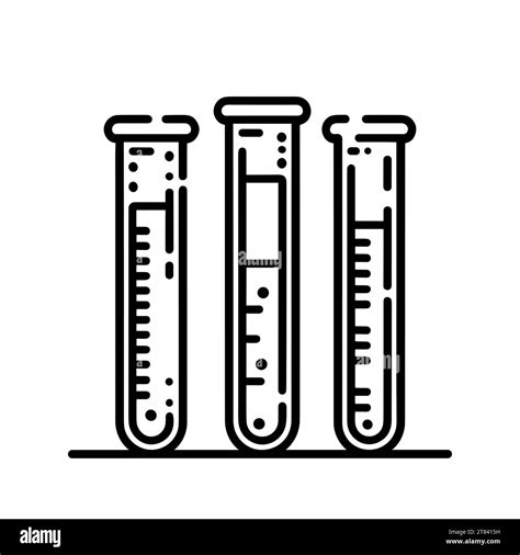 Test Tubes Icon A Set Of Three Test Tubes With Liquid Levels And