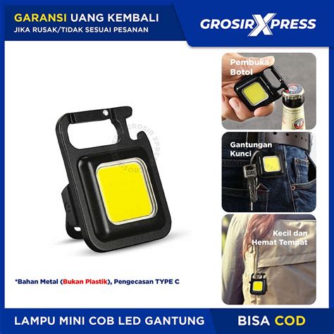 Jual Senter Mini Multifungsi Lampu Gantungan Kunci Motor Mobil Tas Led