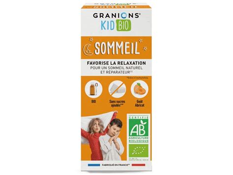 Granions KID BIO Sommeil Favorise la Relaxation Goût Abricot