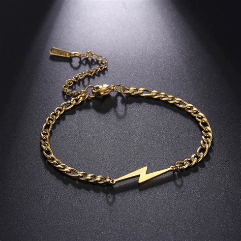 Lightning Stainless Steel Minimalism Bracelet Gthic