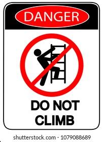 Do Not Climb Sign Stock Vector Royalty Free 1079088689 Shutterstock