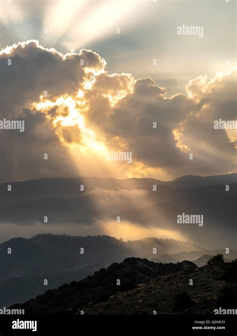 Clouds With Light Shining Through Them Hi Res Stock Photography And