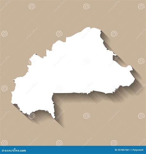 Burkina Faso Vetor Country Map Silhuhout Ilustra O Do Vetor