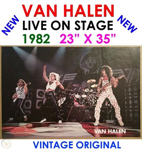 VAN HALEN Live In Concert 1982 Vintage POSTER ORIG 23x35 David Lee Roth ...