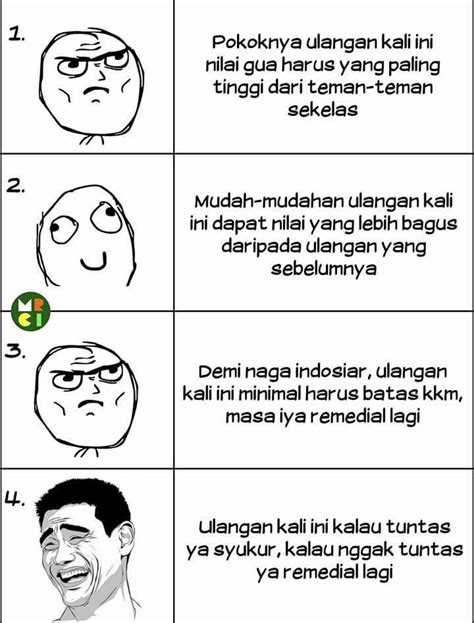 9 Meme Lika Liku Siswa Ujian Harian Bikin Bengek