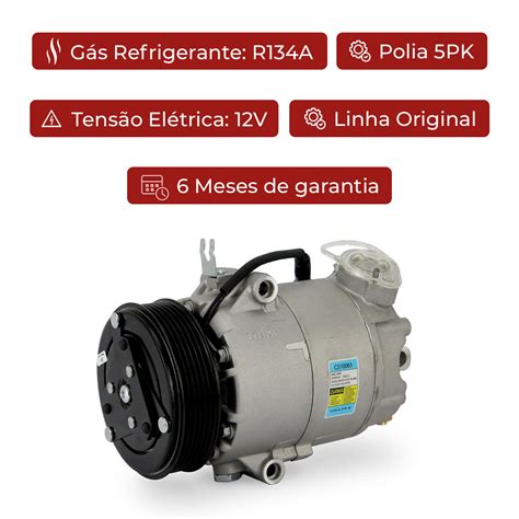 COMPRESSOR DE AR CONDICIONADO VW FOX POLO SPACEFOX CROSSFOX DELPHI