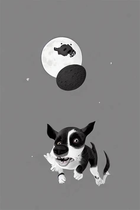 Cute Jack Black And White Russel Terrier Jumping Over Stable