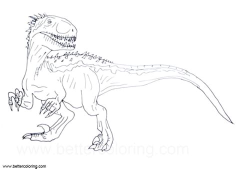 Jurassic World Indoraptor Coloring Pages Clipart Free Printable Porn