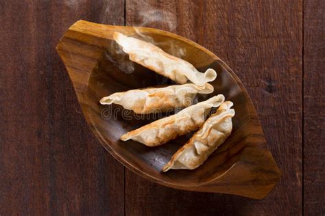 Fried Dumplings Chinese Style Stock Photo Image Of Dinner Panfried