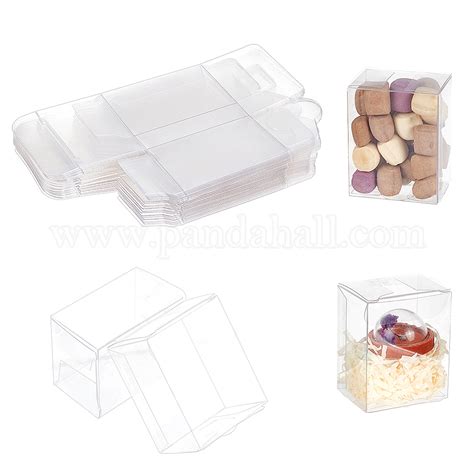 Wholesale NBEADS 30 Pcs Transparent Plastic PVC Box Pandahall