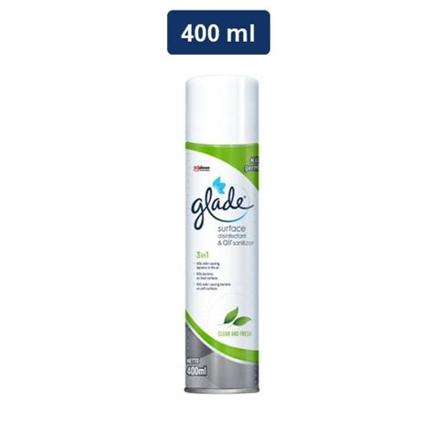 Jual Glade 3 In 1 Surface Disinfectant Air Sanitizer 400 Ml Shopee