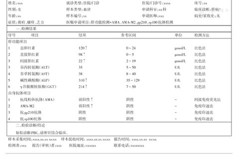 原发性胆汁性胆管炎检验诊断报告模式专家共识 中华医学杂志