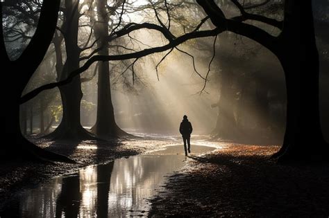 Premium Photo | Misty path in foggy forest landscape wallpaper