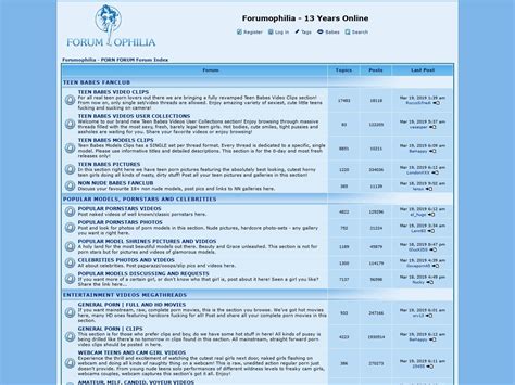 Forumophilia The Ultimate Porn Forum For Adult Content Seekers