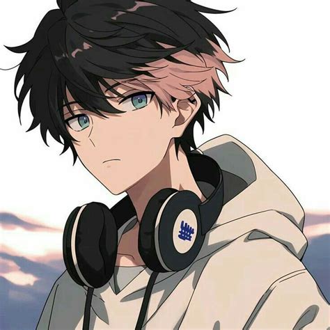 An Anime Character With Headphones On