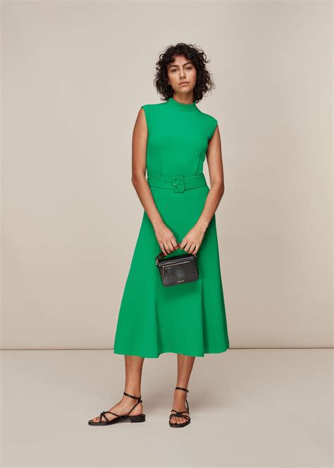 Green Penny Belted Dress | WHISTLES