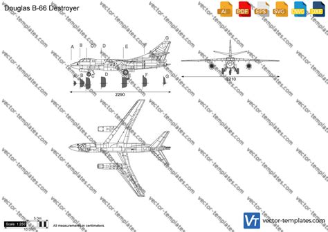 Templates Modern Airplanes Douglas Douglas B 66 Destroyer